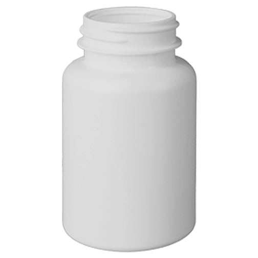 120 cc White HDPE Plastic Packer Bottles (38-400)