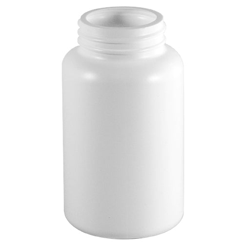 225cc White, HDPE Plastic Packer Bottle (45-400)