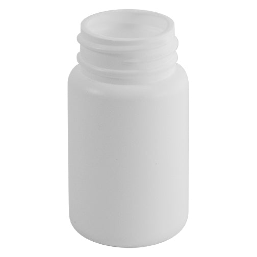 60cc White, HDPE Plastic, Traditional Round, Packer Bottles (33-400)