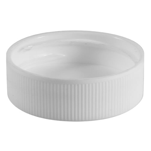 33-400 White Ribbed Cap with SureSeal Foam Liner