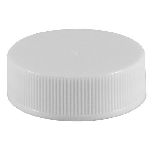33-400 White Ribbed Caps with Pressure Sensitive (PS22) Liner