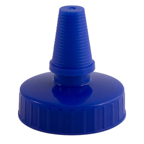 38-400 Blue Yorker Spouted Cap with Pressure Sensitive (PS-22) Liner