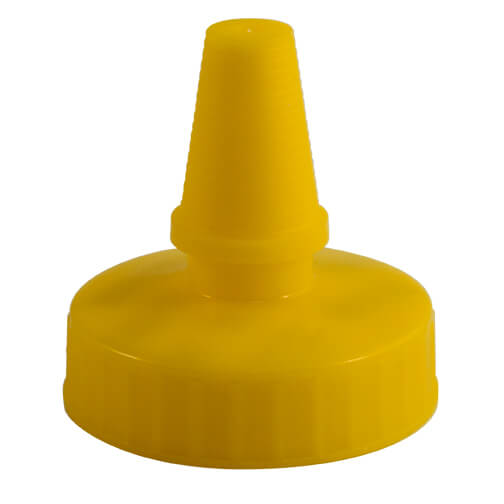 38-400 Yellow Yorker Spouted Cap with Pressure Sensitive (PS-22) Liner