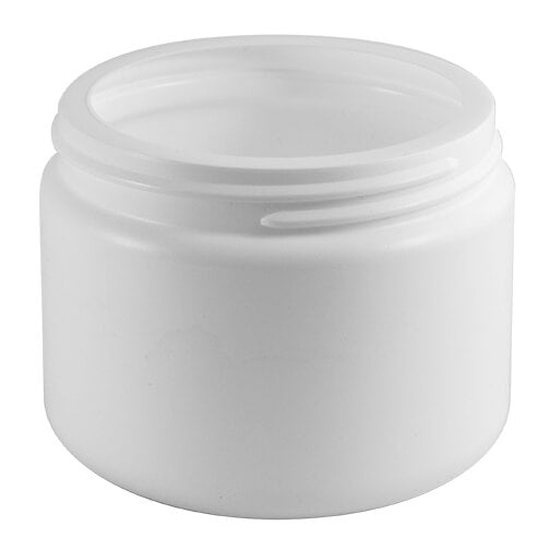 12 oz. White, Round Base, HDPE Plastic Wide-Mouth Canister (89-400)